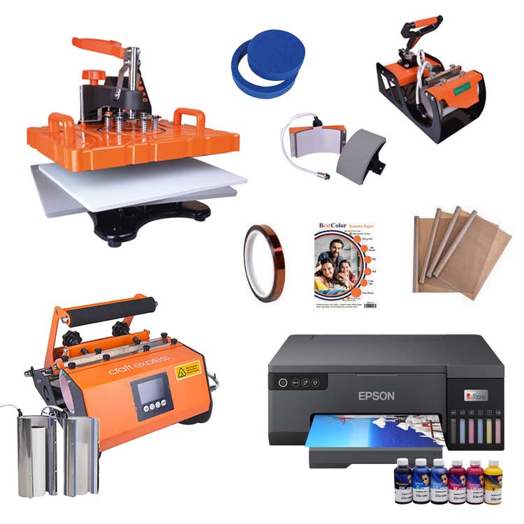 Combo Matara ve Termos Transfer Baskı Makine Seti - 1