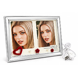 Dekoratif Çift Fotoğraflı Led Işıklı Fotoğraf Çerçevesi - NobbyStar