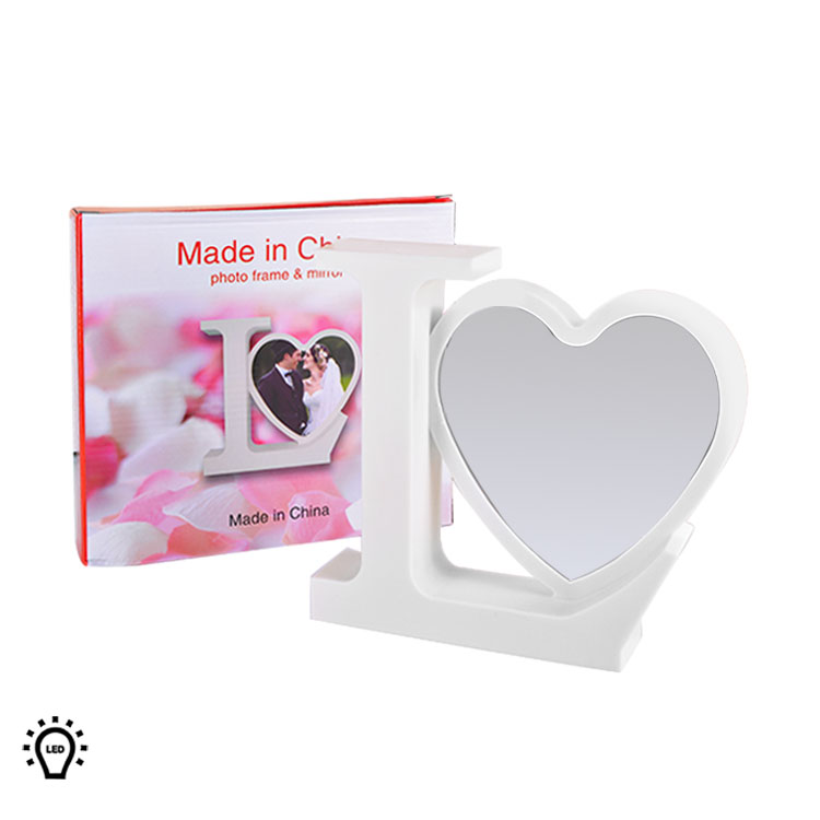 Dekoratif Kalpli Love Sihirli Ayna - Led Işıklı Çerçeve - 2