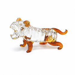 Dekoratif Kaplan Figürlü Kristal Cam Biblo - NobbyStar (1)