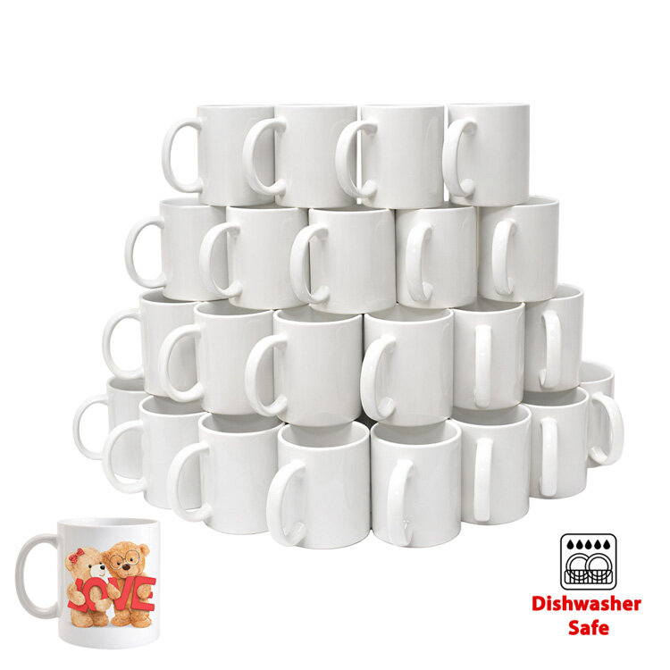 Deluxe Süblimasyon Beyaz Porselen Kupa Bardak - Koli - 1