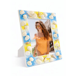 Deniz Kabuklu Dekoratif Fotoğraf Çerçevesi - 15x21cm - NobbyStar