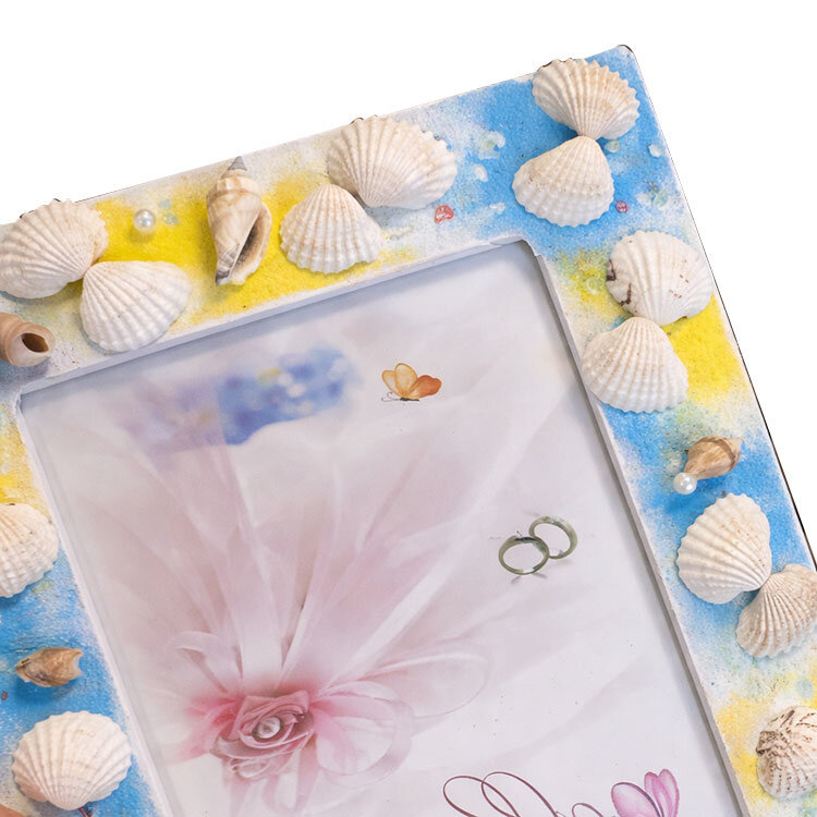 Deniz Kabuklu Dekoratif Fotoğraf Çerçevesi - 15x21cm - 2