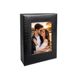 Deri 100'lük 15x21cm Pencereli Fotoğraf Albümü - 7