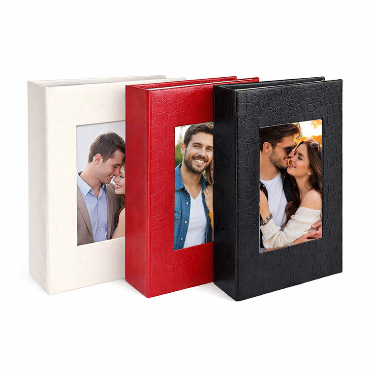 Deri 100'lük 15x21cm Pencereli Fotoğraf Albümü - 1