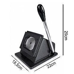 Dikdörtgen Buton Rozet Kesim Giyotini - 80x53mm - 4