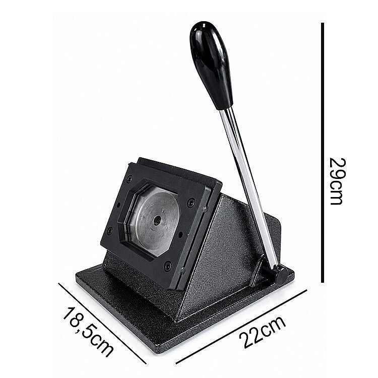 Dikdörtgen Buton Rozet Kesim Giyotini - 80x53mm - 4