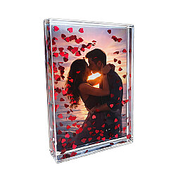 Dikdörtgen Fotoğraflı Kırmızı Kalpli Kar Küresi - NobbyStar (1)