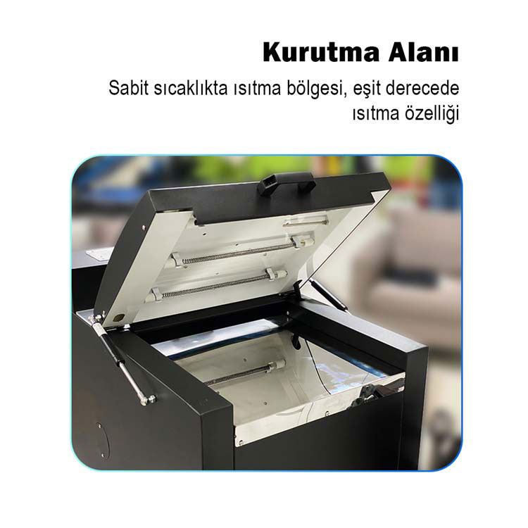 DTF 30cm Rulo Destekli Otomatik Pet Film Tozlama ve Kurutma Makinesi