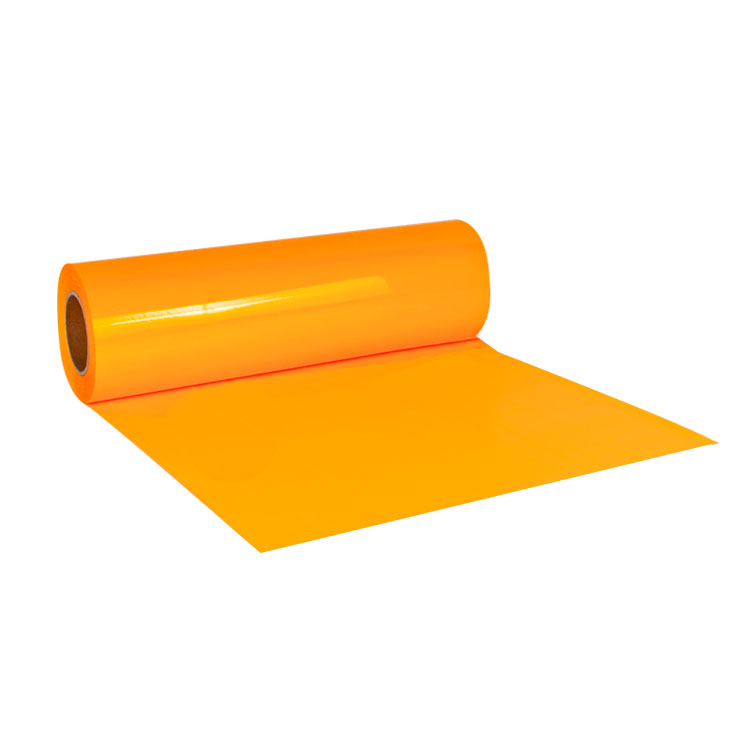 Eco Pu Neon Turuncu Tekstil Folyosu - 50cmx1Metre - 1