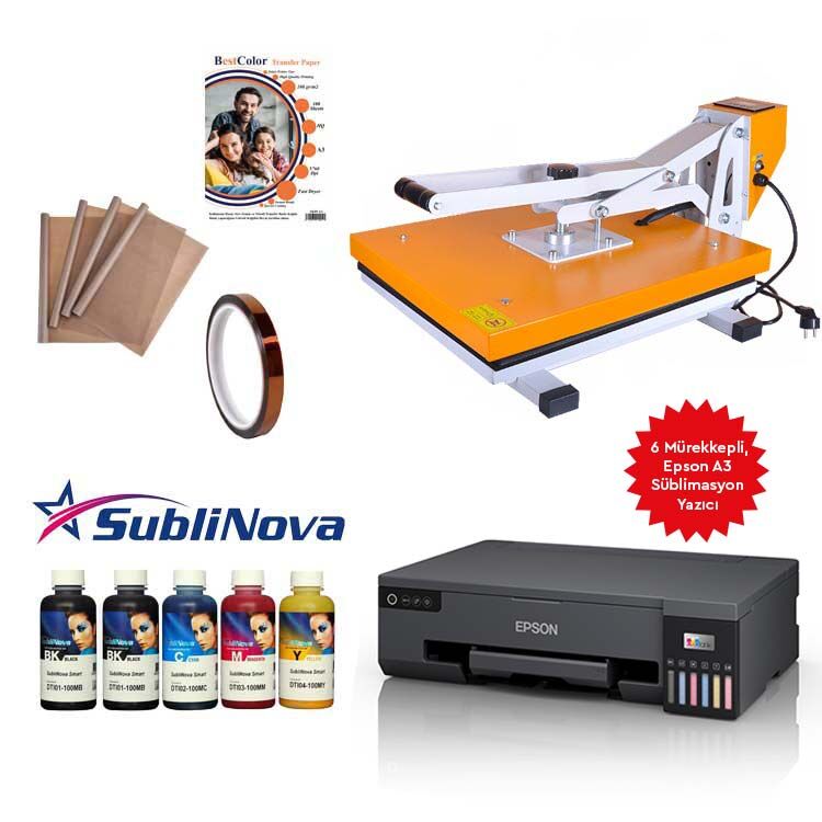 Ekonomik A3 Pres Transfer Baskı Seti - 1