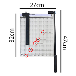 Ekonomik A4 Kollu Kağıt kesme Giyotini - 30cm - 2