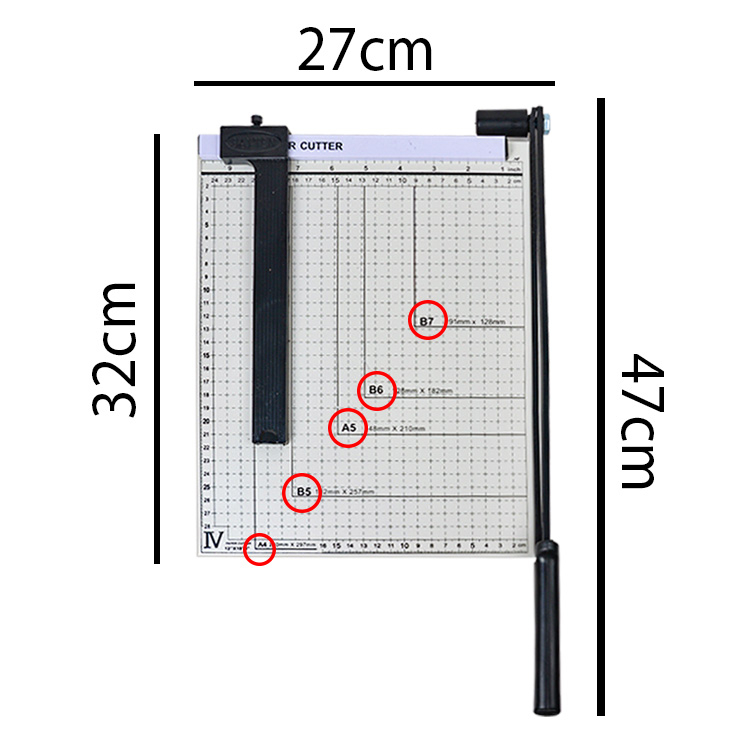 Ekonomik A4 Kollu Kağıt kesme Giyotini - 30cm - 2