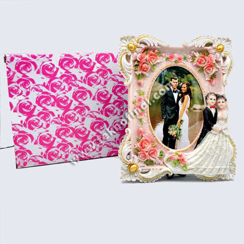 Embossed Photo Frame with Bride Groom Mold - 4