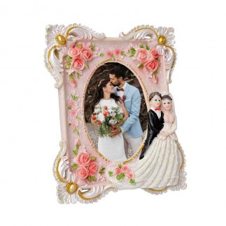 Embossed Photo Frame with Bride Groom Mold - Thumbnail