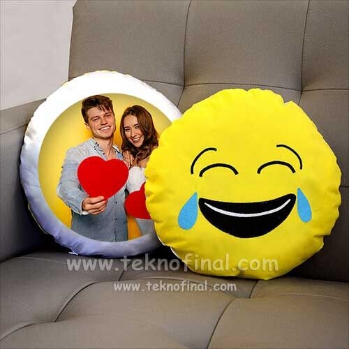 Yuvarlak Emojili Sarı Yastıklar - 3