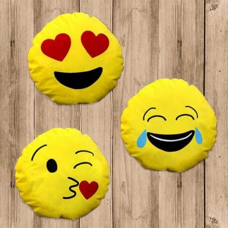 Best Hediye - Yuvarlak Emojili Sarı Yastıklar (1)