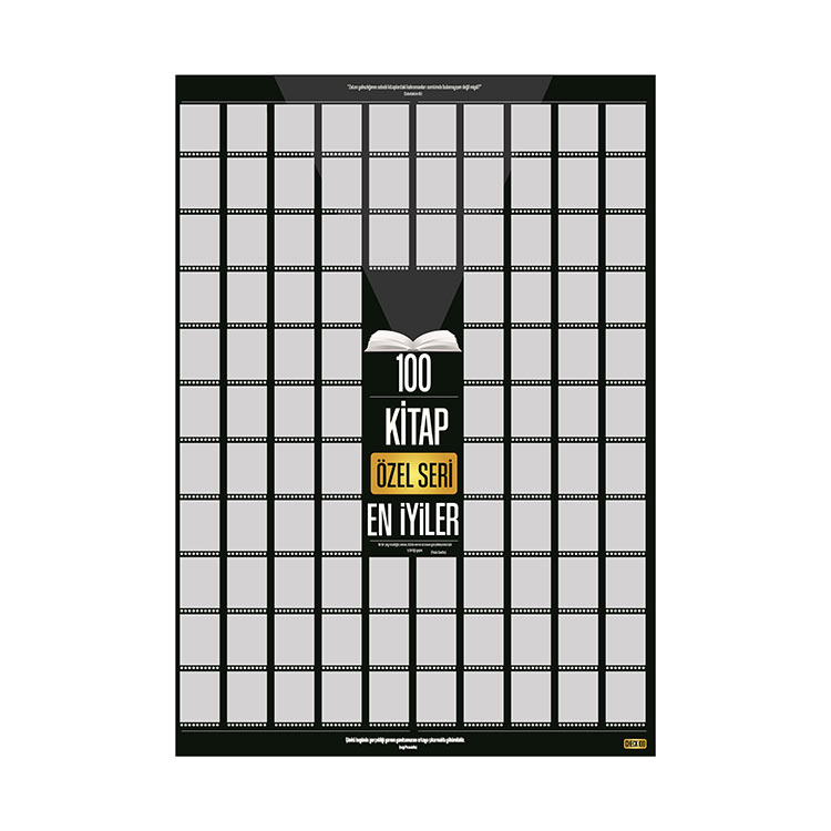 En İyi 100 Kitap Aktivite Posteri - Kazı Kazan 