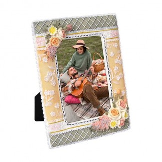 Flower Embossed Photo Frame 10x15 - Thumbnail