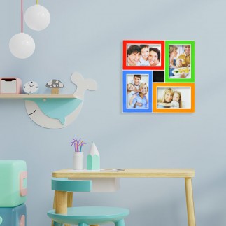 4 Fotoğraflı Renkli Kare Çerçeve - 2