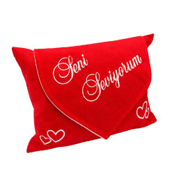 Fotoğraflı Kare Mektup Yastık Kılıfı - 7