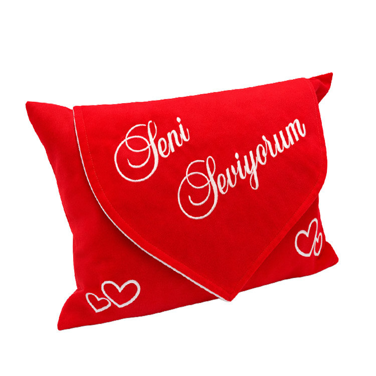 Fotoğraflı Kare Mektup Yastık Kılıfı - 7