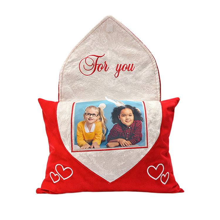 Fotoğraflı Kare Mektup Yastık Kılıfı - 4