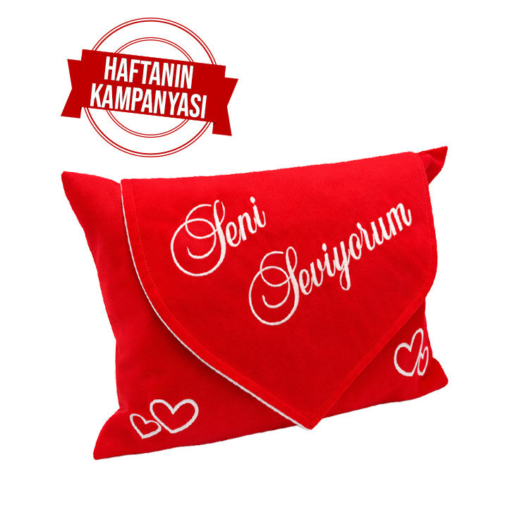 Fotoğraflı Kare Mektup Yastık Kılıfı - 1