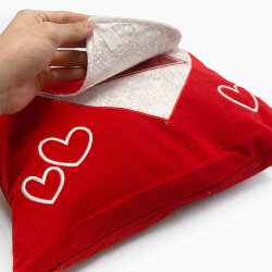 Fotoğraflı Kare Mektup Yastık Kılıfı - 3