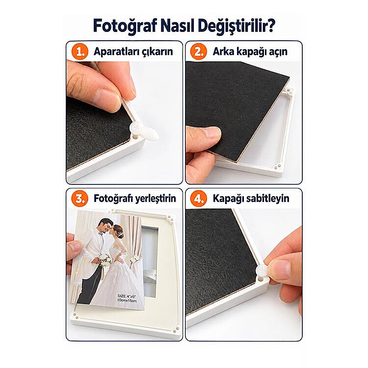 Fotoğraflı Sihirli Ayna - Led Işıklı Çerçeve - 3