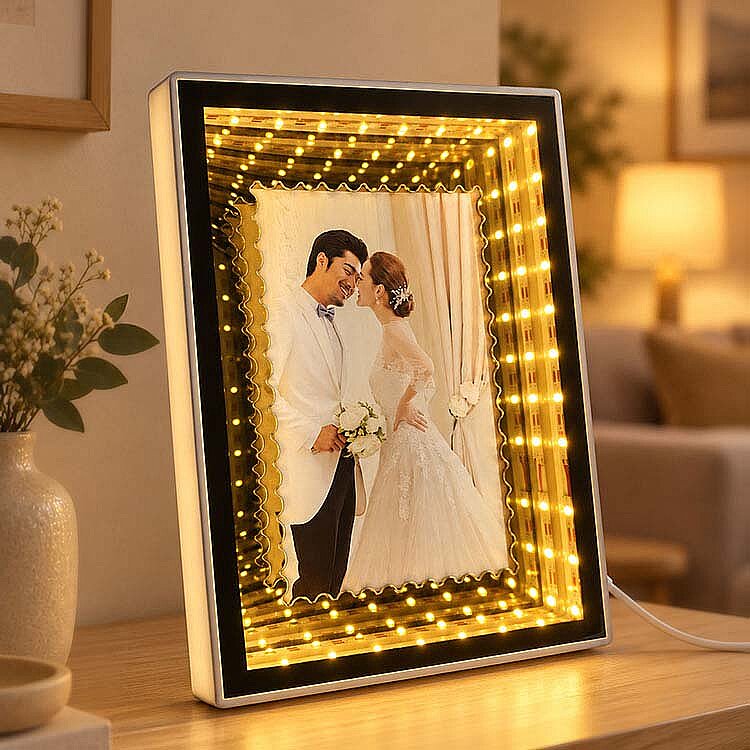 Fotoğraflı Sihirli Ayna - Led Işıklı Çerçeve - 2