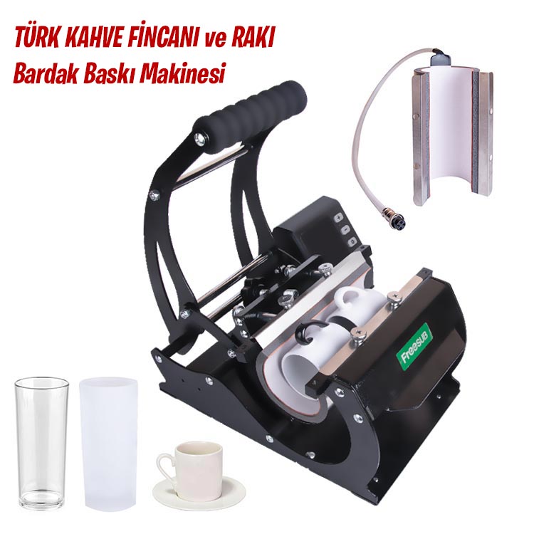 Freesub Türk Kahve Fincanı ve Rakı Bardağı Baskı Makinesi - 1