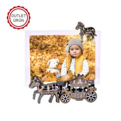 Glass Frame With Pen Holder and Carriage 