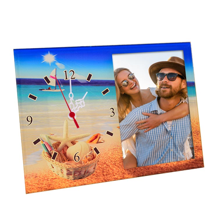 Glass Photo Frame Clock - 1