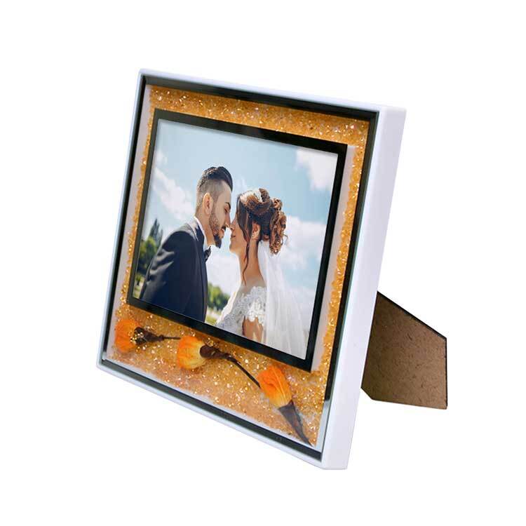 Gold Güllü Fotoğraf Çerçevesi - 15x20cm - 2