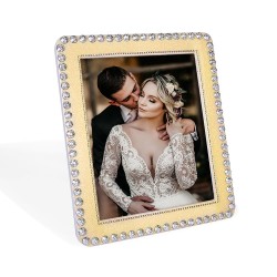 Gold Simli Taşlı Fotoğraf Çerçevesi - 21x26cm - 1