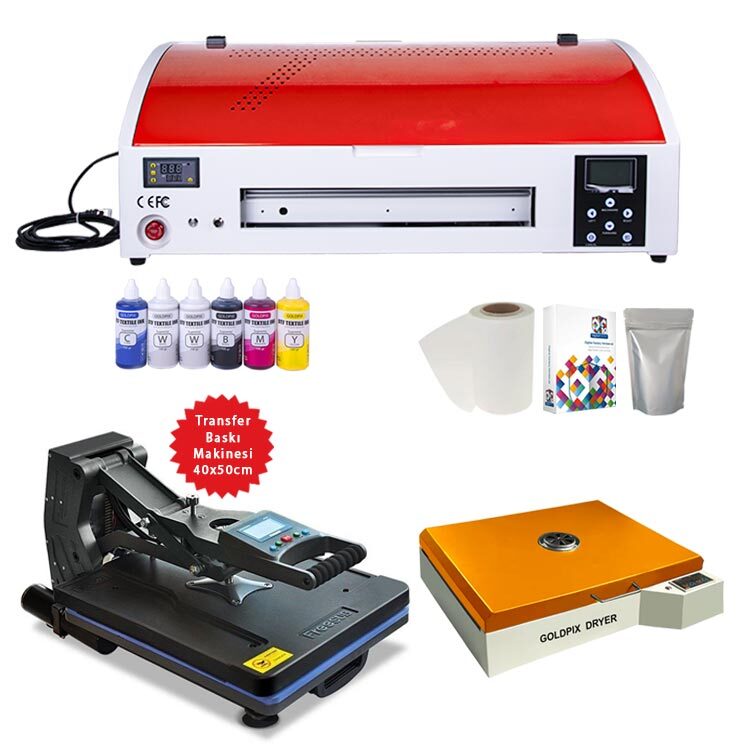 Goldpix A3 L DTF Profesyonel Tekstil Baskı Makine Seti - 1