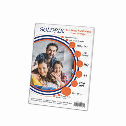 Goldpix A4 ve A3 Hızlı Kuruyan Süblimasyon Transfer Kağıtları - 108gr. - 4