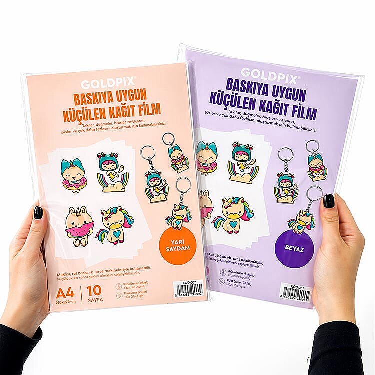 Goldpix Beyaz ve Yarı Seffaf Küçülen Kağıt Filmler - 20x30cm - 1