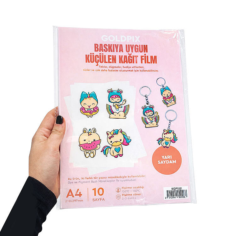 Goldpix Beyaz ve Yarı Seffaf Küçülen Kağıt Filmler - 20x30cm - 3