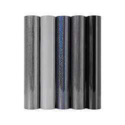 Goldpix Desenli Siyah Tekstil Baskı Folyo Seti 5'li Paket - 25x30cm - 4