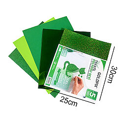 Goldpix Desenli Yeşil Tekstil Baskı Folyo Seti 5'li Paket - 25x30cm - 3
