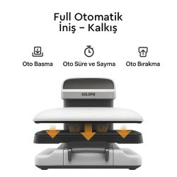 Goldpix Full Otomatik Düz Isı Transfer Baskı Makinesi - 38x38cm - 4