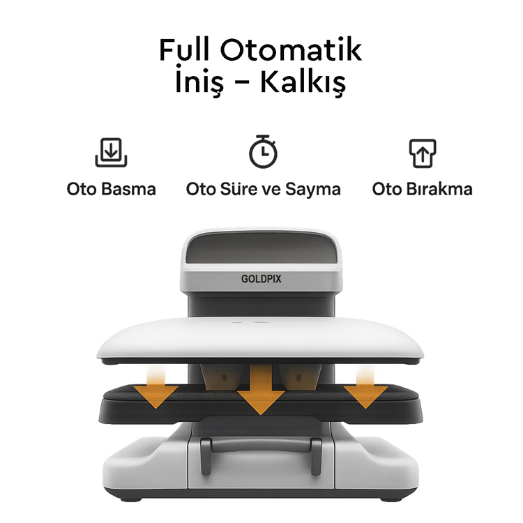 Goldpix Full Otomatik Düz Isı Transfer Baskı Makinesi - 38x38cm - 4