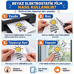 Goldpix İnkjet Beyaz Elektrostatik Fotoğraf Kağıdı 20 Adet - 20x30cm - 5