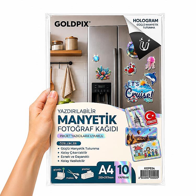 Goldpix İnkjet Hologram Manyetik Fotoğraf Kağıdı 10 Adet - 20x30cm - 1