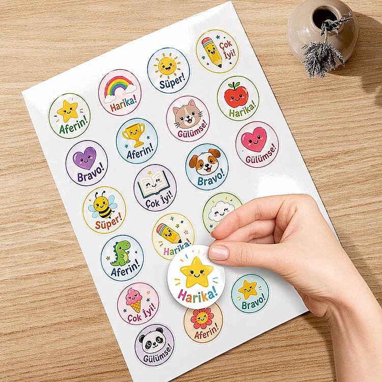 Goldpix İnkjet Yapışkanlı Parlak Beyaz Sticker Kağıt - 20x30cm - 4