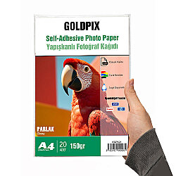 Goldpix İnkjet Yapışkanlı Parlak Fotoğraf Kağıdı 20 Adet - 20x30cm - Goldpix