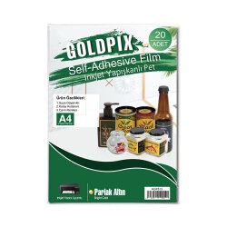 Goldpix İnkjet Yapışkanlı Parlak Gümüş ve Gold Kağıtlar - 20x30cm - 2