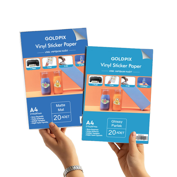 Goldpix İnkjet Yapışkanlı Vinil Sticker Kağıt - 20x30cm - 1